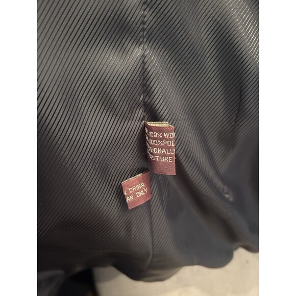 Cianni Cellini Men's 100% Wool Black Suit Set 2 Piece Jacket Sz 40S Pants Sz 34S - Picture 12 of 16